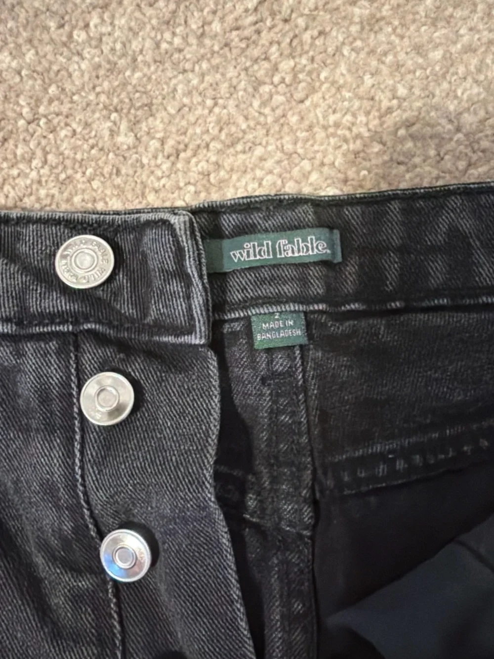 wild fable Black Distressed High-Rise Jean Shorts